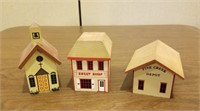 Wooden Music Boxes & Carved Building