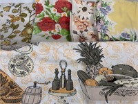 5 Vintage cloth tablecloths