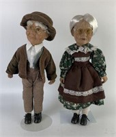 Ashley Belle Porcelain Elderly Couple Dolls