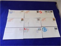 Lot #1 of First Day Covers(9)
