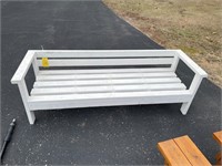 80" wood bench