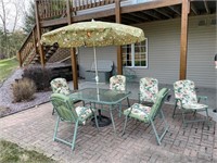 Patio Set--table, 4 chairs, 2-folding chair