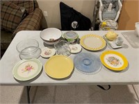 misc plates & household items
