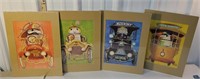 Set of 4 Utica club advertising matted prints