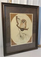 Signed Guy Goheleach owl - saw what owl