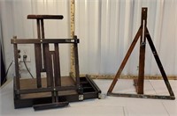 2 folding table top easels