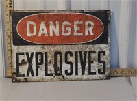 Explosives danger sign - porcelain - I believe