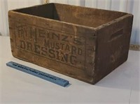 Heinz mustard dressing wooden crate