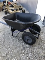 2 wheel, poly wheel barrow, crack in bottom of pan