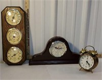 2 clocks & barometer