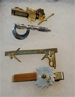 4 Craftsman tool tie tacks