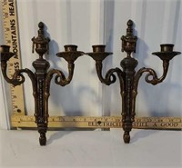Pair of candelabra wall sconces - heavy