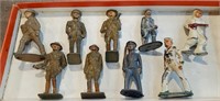Box cast iron and lead soldiers