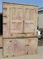 Painted step back cupboard right out of a barn