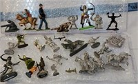 Plastic and lead soldiers, etc