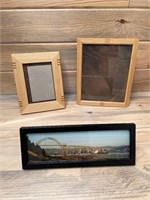 Lot of  3 Wood Picture Frames