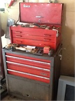 SHOP TOOL BOX, AND ITEMS