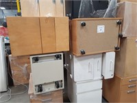 8 Metal & Wood Mobile Under the Desk File Cabinets