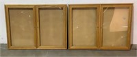(2) Quartet Cork Board Display Cases