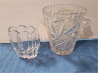 Crystal vase and ice chest