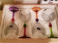 Colored Italian Wine glass set