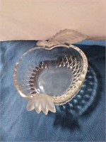 Crystal apple dish