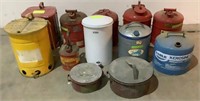 (12) Assorted Fuel and Waste Cans