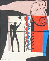 Le Corbusier Swiss-French Acrylic on Canvas