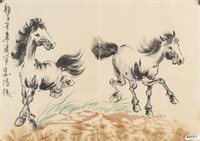 Xu Beihong 1895-1953 Chinese Ink on Paper Horse