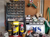 parts bin & garage items