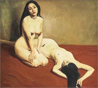 Jin Shangyi b.1934 Chinese Oil on Canvas Nude