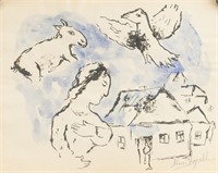 Marc Chagall French Mixed Media on Paper