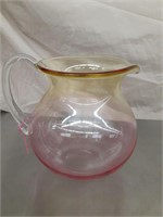 Tinted glass pitcher