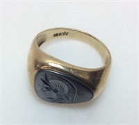 10KT GOLD RING, 7.4g, SIZE 12