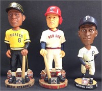 (3) SATCHEL PAIGE, CARLTON FISK & WILLIE STARGELL