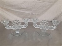 Lead crystal candle stick holders