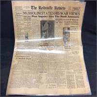 1935 THE REIDSVILLE REVIEW NEWSPAPER