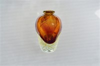 SIGNED ART GLASS 3" VASE