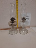 2 matching oil  lamps