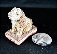 SEASHELL DOG & PAINTED CAT ROCK ART