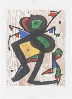 Joan Miro Spanish Signed Linocut on Paper EA
