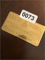 Vintage metal card