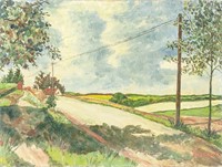 Dutch Oil on Canvas Landscape Signed Vincent