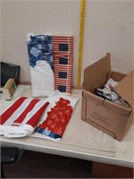 Box of Texas and patriotic material