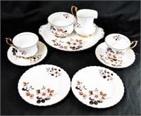 ROYAL IMPERIAL ENGLISH BONE CHINA CUPS & SAUCERS