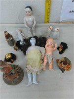 Porcelain and other miniature collectible dolls