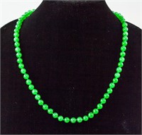 Chinese Green Hardstone Necklace