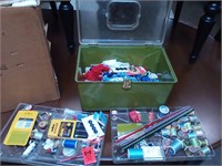 Sewing box with supplies
