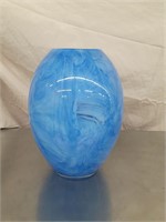 9" blue vase
