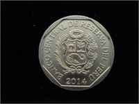 Puruvian Commemorative Coin - 2014 - 1 Nuevo Sol
